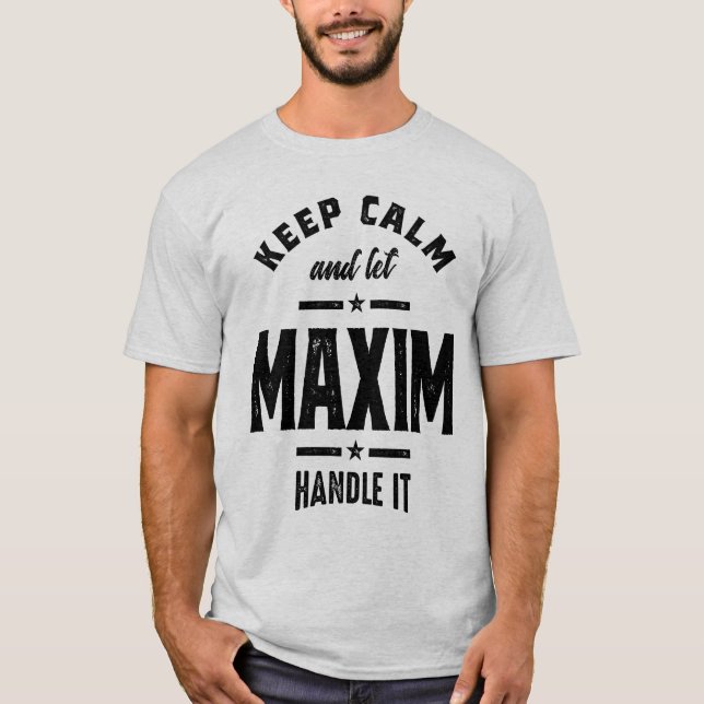 Maxim Personalised Name Birthday Gift T-Shirt (Front)