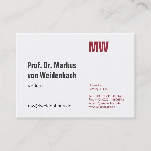 Maximal Elegant Business Card (Front)