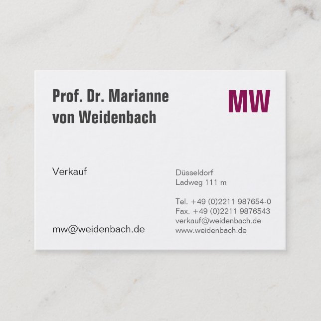 Maximal Elegant Business Card (Front)