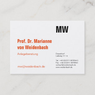 Maximal Elegant orange Business Card