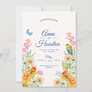 Maximal flower wedding invitation