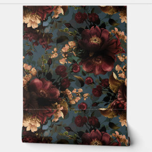 Maximalism Bold Goth Moody Florals Wallpaper