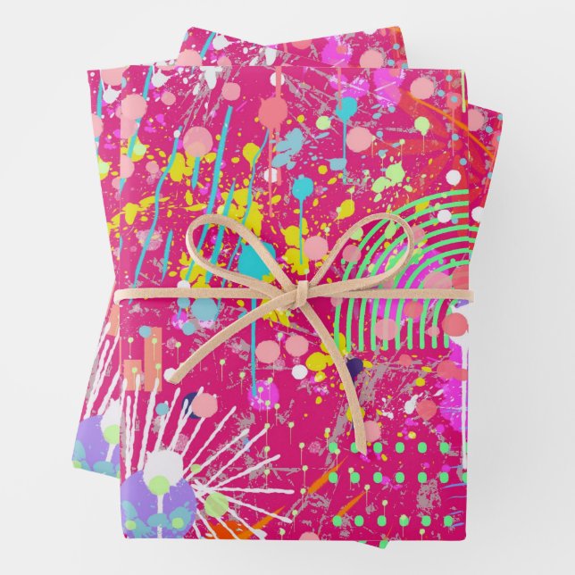 Maximalist Abstract Art: the Candy Store Wrapping Paper Sheet (In situ)