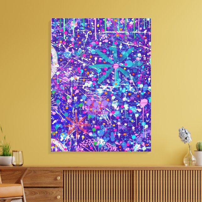 Maximalist Art: Too Much on My Mind Canvas Print (Insitu(LivingRoom))