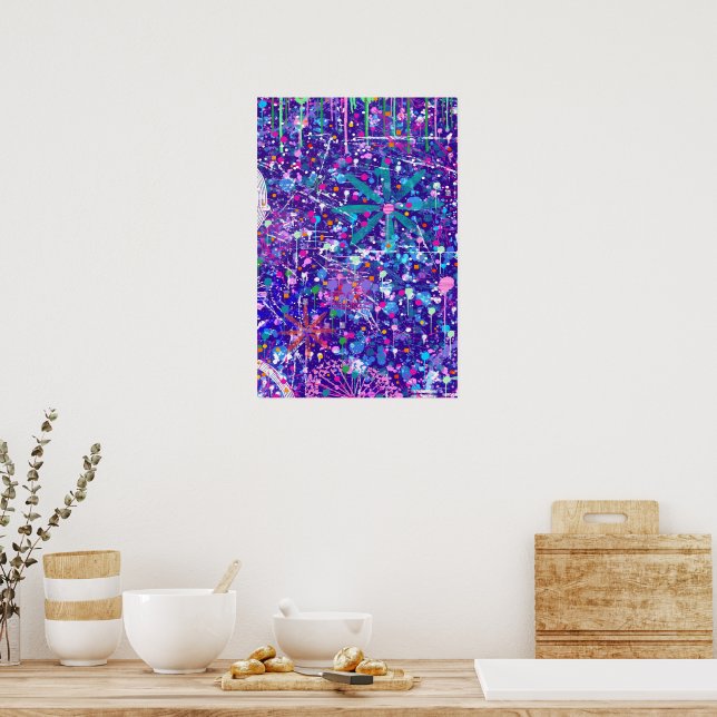 Maximalist Art: Too Much on My Mind Poster (Kitchen)