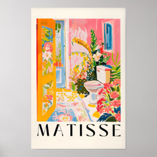 Maximalist Bathroom Wall Art, Tropical Toilet Art Poster