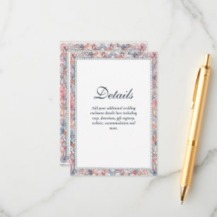 Maximalist Floral Shabby Country Vintage DETAILS Enclosure Card