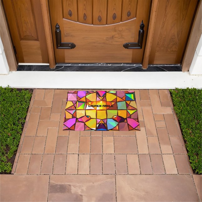 Maximalist Mosaic Mirror Aesthetic Office Doormat (Outdoor)