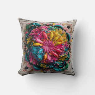 Maximalist Printable Eclectic Abstract Colourful Cushion