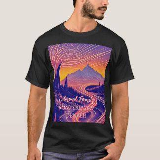 Maximalist Road Mountain Trip Art Work T-Shirt