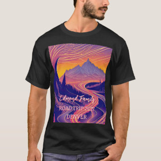 Maximalist Road Mountain Trip Art Work T-Shirt
