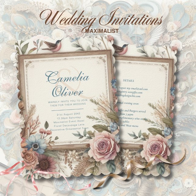Maximalist Wedding Invitations Busy Decorative (Creator Uploaded)
