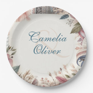 Maximalist Wedding Vintage Floral Decor Paper Plate