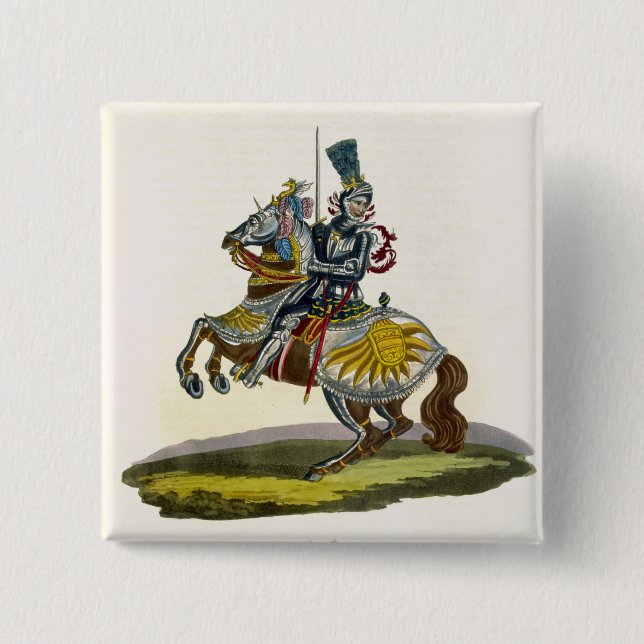 Maximilian I, King of Germany and Holy Roman Emper 15 Cm Square Badge (Front)