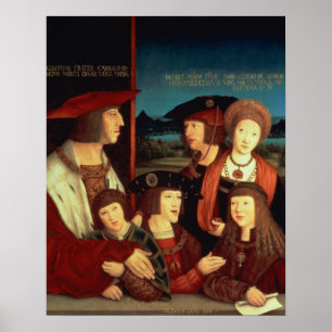 Maximilian I with his first wife Poster