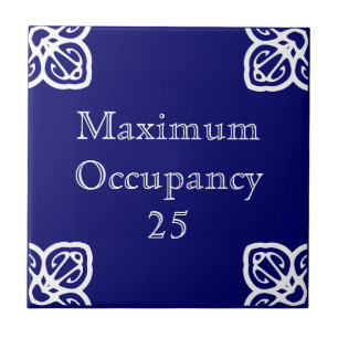 Maximum Occupancy - Spanish White on Blue Tile