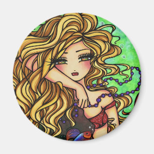 "Maxine" Mermaid Beta Fish Fantasy Fairy Art Magnet