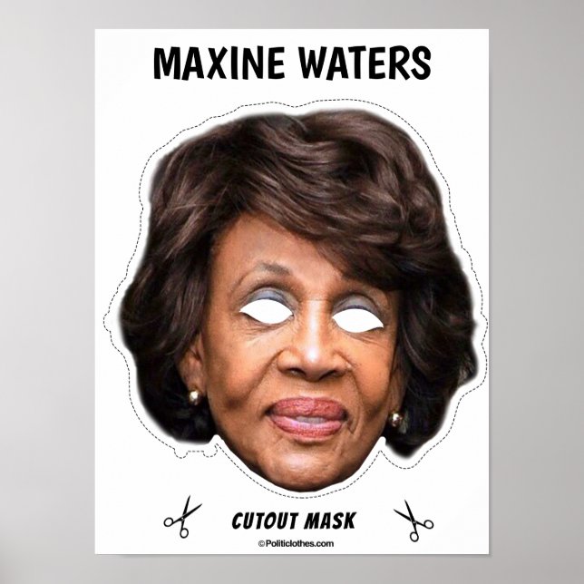MAXINE WATERS Halloween Mask Poster (Front)