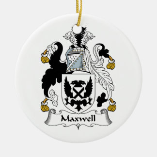Maxwell Family Crest Ceramic Tree Decoration