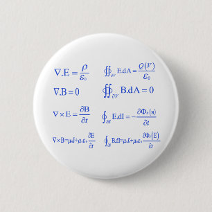maxwell physics equation 6 cm round badge