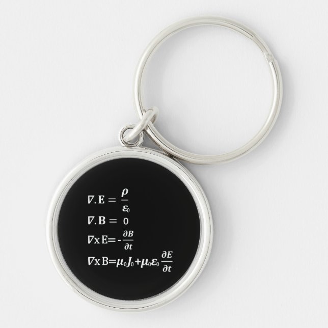 maxwell physics equation key ring (Front)
