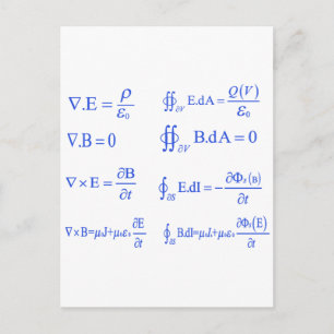 maxwell physics equation postcard