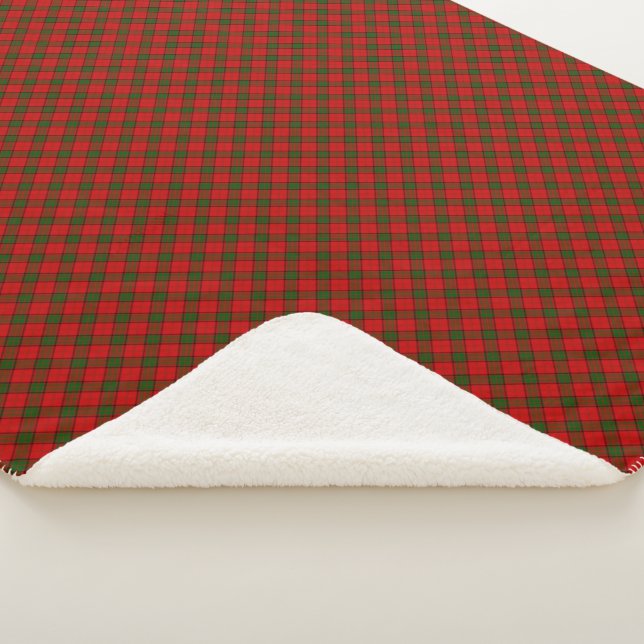 Maxwell tartan red green plaid sherpa blanket (3/4)