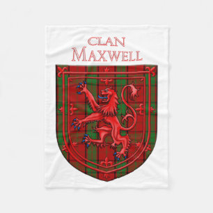 Maxwell Tartan Scottish Plaid Lion Rampant Fleece Blanket