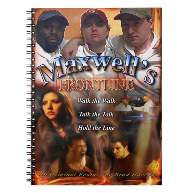 Maxwell's Frontline Poster on a handy Notebook (Front)