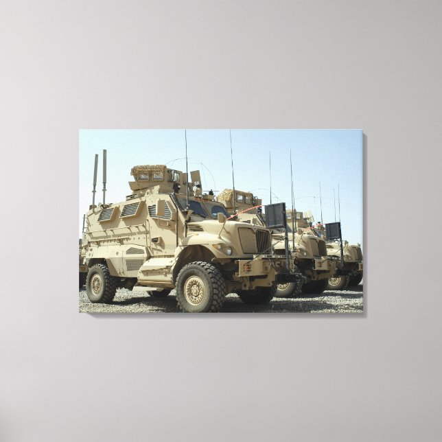 MaxxPro Mine Resistant Ambush Protected vehicle Canvas Print (Front)