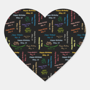 May, 13 Birthday Sticker