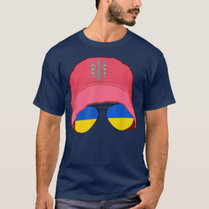 May 14 2022 Italy Ukraine glasses Hat Tryzub Kalus T-Shirt