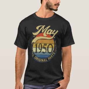 May 1950 All Original Parts Vintage Birthday  Idea T-Shirt