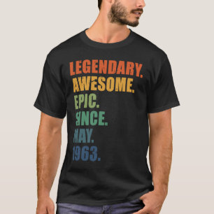 May 1963 60 Years Men Women Anniversary 60th Birth T-Shirt