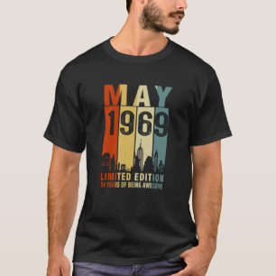 May 1969 54 Years Of Being Awesome Vintage T-Shirt