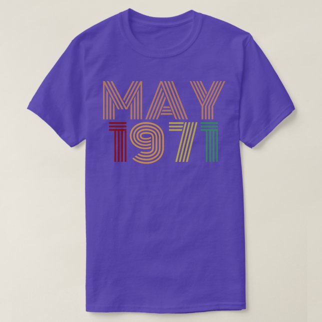 May 1971 Vintage Design T-Shirt (Design Front)
