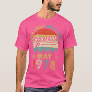 May 1978 Vintage 45 Years Old Retro 45th Birthday T-Shirt