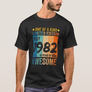 May 1982 40Th Birthday 40 Years Of Being Awesome G T-Shirt