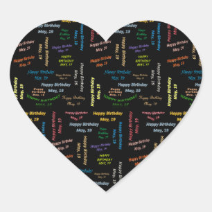 May, 19 Birthday Sticker