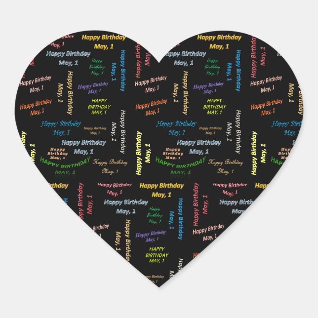 May, 1 Birthday Sticker (Front)