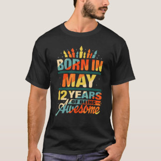 May 2010 12 Year Old 12th Birthday  Candle Graphic T-Shirt