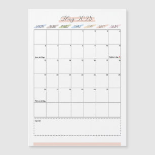 May 2025 Magnetic Calendar