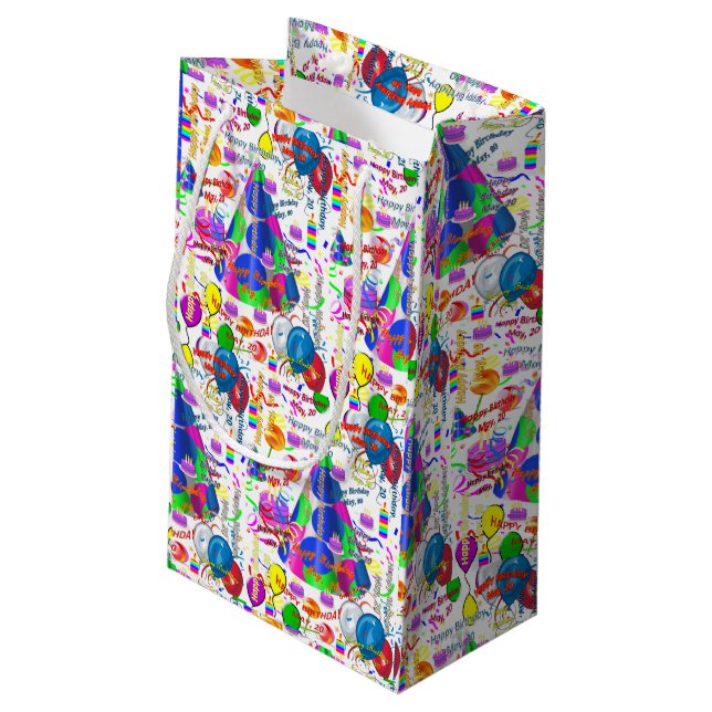 May, 20 Birthday Gift Bag (Back Angled)
