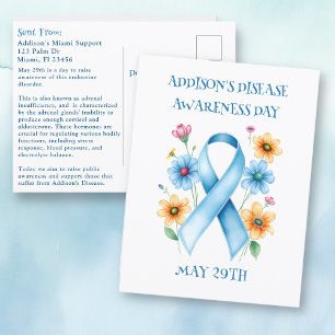 May 29th is Addison's Disease Awareness Day Postcard
