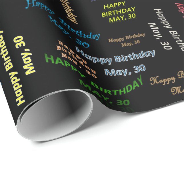 May, 30 Birthday Gift Wrapping Paper (Roll Corner)