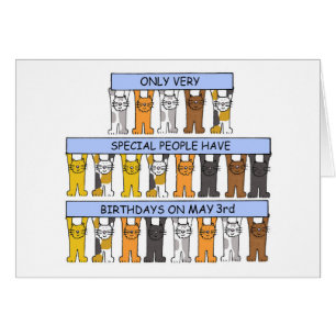 May 3rd Birthday Cartoon Cats