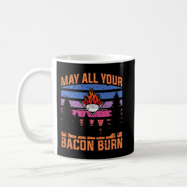 May all your Bacon burn grilling Steak cooking Bee Coffee Mug (Left)