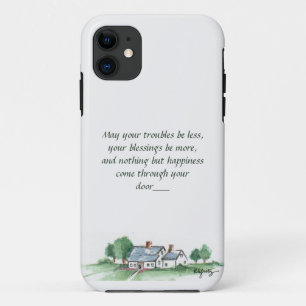 "May All Your Troubles be Less" House sketch  Case-Mate iPhone Case