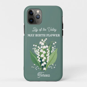 May Birth Flower Custom Name Case-Mate iPhone Case