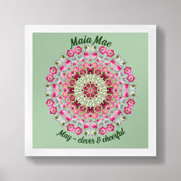 May Birth Flower Personalised Quote Kids Nursery Poster